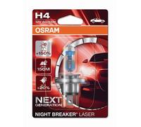 OSRAM Night Breaker Laser H4, Next Generation, plus 150 percent More Brightness, Halogen Headlamp, 64193NL-01B, 12 V, Passenger Car, Single Blister (1 Lamp)