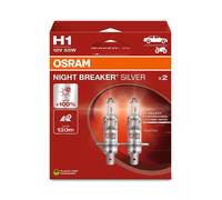 OSRAM Night Breaker Silver +100% H1 Car Headlight Bulbs (Twin) 64150NBS-2HB