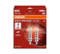 OSRAM NIGHT BREAKER SILVER, H1, halogen headlight lamps, Hanging folding box (2 lamps)