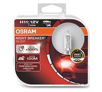 Osram NIGHT BREAKER SILVER H11, +100% more brightness, halogen headlamp, 64211NB