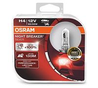 OSRAM H4 472 12V 60/55W Night Breaker Silver +100% Car Headlight Bulbs Twin Pack