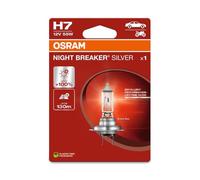 OSRAM NIGHT BREAKER® SILVER, H7, halogen headlight lamp, Single Blister (1 lamp)