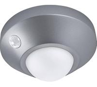 Osram NIGHTLUX Ceiling Light, Silver, with Motion & Light Sensor, Battery Operated, IP20, 105 lm, 4000K, Easy Installation and Robust Housing