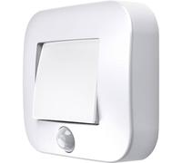 OSRAM NIGHTLUX Hall White Night Light, Motion Detector, IP54, Battery Operated, Cool White 4000K, Ideal for Hallways, Entrances, Flexible Mounting