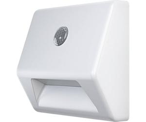 Osram NIGHTLUX Stair Night Light, White, Motion Sensor, IP54, Battery Operated, 4000K Cool White, Ideal for Stairs and Flexible Mounting Options