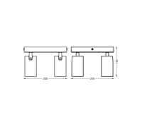 OSRAM OCTAGON PLATE ceiling spotlight, white, 4-bulb, GU10 LED, 927