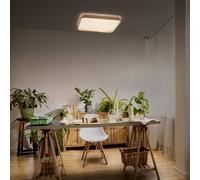 OSRAM OR LICIA LED ceiling lamp, 29 x 29 cm, wood, ClickDim