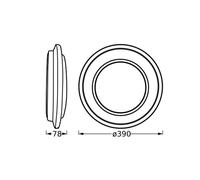 OSRAM ORBIS BERLIN LED ceiling light, silver, Ø 39 cm metal