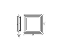 OSRAM ORBIS SPIRAL LAYER LED ceiling light, white, 45 x 45 cm