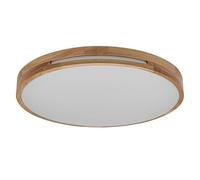 OSRAM ORBIS Woodburry LED wall/Ceiling Light with Wood Decor, 24 W, 1,500 lm, 3,000 K, 390-mm Diameter, 830 Friendly Warm White, IP20 Protection, mounting Screws and dowels Included