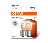 OSRAM ORIGINAL LINE 12V, P21W, signal lamp, Metal Base, Double Blister, (2 lamps)
