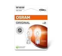 OSRAM ORIGINAL LINE 12V, W16W, Signal lamp, Metal Wedbe Base, Double Blister (2 lamps)