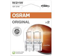 OSRAM ORIGINAL LINE 12V, W21W, signal lamp, Glass Wedge Base, Double Blister (2 lamps)