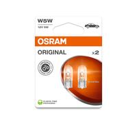 OSRAM ORIGINAL LINE 12V, W5W, signal lamp, Glass Wedge Base, Double