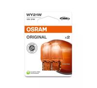 OSRAM ORIGINAL 12V, WY21W, 7504-02B, Glass Wedge Base, Halogen Signal Lamp, Double blister (2 lamps)