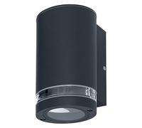 OSRAM Outdoor wall Light GU10 Downlight with Gap Ring, indirect Light, Aluminium housing Dark Grey, IP44 & IK03, wall Light for facades