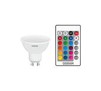 Osram LED Retrofit RGBW Remote Control Lamps Pack of 4 x LED Bulb, E27 Socket, Cool White, 4000 K, 7 W, Equivalent to 60 W, Equivalent to 60 W, Opaque, Opaque, Opaque, One Size