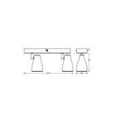 OSRAM PEAR ceiling spotlight, grey, 2-bulb, GU10 LED 2,700 K