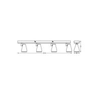 OSRAM PEAR ceiling spotlight, white, 4-bulb, GU10 LED 2,700 K