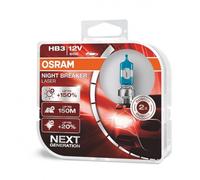 OSRAM Performance Bulbs - +150% More Light HB3 (9005) P20d - Halogen - NIGHT BRE