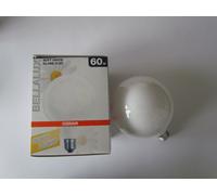 OSRAM/RADIUM Bellalux Globe G120 E27 60W Soft White | White Globe Lamp 120Mm [EEK: G]