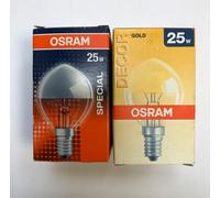 OSRAM RADIUM Decorative Bulb Droplet Cupped Gold/Silver E14 230V 25/40W