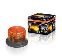 OSRAM LIGHTsignal LED BEACON LIGHT, LED rotating beacon, 360°, amber flashing light, street-legal warning light for cars, trucks and commercial vehicles with 3-bolt fixation