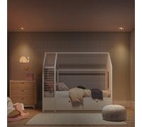 OSRAM recessed spotlight, light wood/nickel, Ø 12 cm, GU10 LED