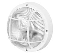 Osram Round Bulkhead E27 White Outdoor Wall Light Fitting IP44 WT