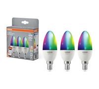 OSRAM SMART+ Matter Classic Shapes Multicolor B40 4.9W E14 Triple Pack