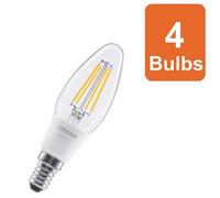 Osram Smart+ Matter E14 Filament Classic B40 Light Bulb Dimmable 4W 4 Pack
