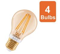 Osram Smart+ Matter E27 Filament Classic A 53 Light Bulb 6W Dimmable 4 Pack