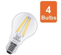 Osram Smart+ Matter E27 Filament Classic A60 Light Bulb Dimmable 6W 4 Pack