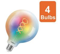 Osram Smart+ Matter E27 Filament Globe 125 40 Multicolour Light Bulb 4 Pack