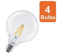 Osram Smart+ Matter E27 Filament Globe 125 60 Light Bulb Dimmable 6W 4 Pack