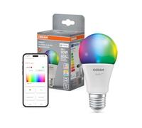 OSRAM SMART+ Matter LED lamp, Frosted Look, 9W, 806lm | Smart+ Matte Multicolour Classic, LED Lamps, White, 60 mm Diameter, 20000 h, Pack of 1