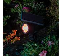 OSRAM SMART+ Solar LED spot, black, ground spike, RGB CCT IP44