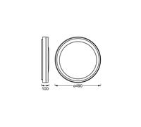 OSRAM SMART+ WiFi ceiling lamp ORBIS ZEST, white 50 cm RGB CCT