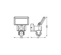 OSRAM SMART+ WiFi LED outdoor camera FLOOD, graphite, sensor IP44