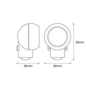 OSRAM SPYLUX LED wall light, white, sensor, battery, mobile