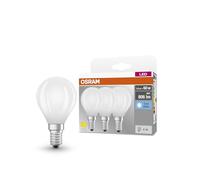 OSRAM Star Filament Lamp, E14-base Frosted Glass,Cold White (4000K), 806 Lumen, 60W-Replacement, Non-dimmable, 3-Pack