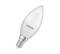 OSRAM Star LED Mini Candle Bulb E14 Matte 6500K Cool White, Pack of 3, Shock Resistant, UV Free, 15000 Hours, Decorative B Shape, Chandelier