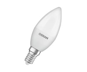 OSRAM Star LED Mini Candle Bulb E14 Matte 6500K Cool White, Pack of 3, Shock Resistant, UV Free, 15000 Hours, Decorative B Shape, Chandelier
