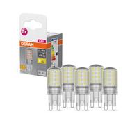 OSRAM Star PIN LED bulb for G9 base, clear glass, warm white (2700K), 470 lumens, replacement for traditional 40W replacement, bulbs, not dimmable, p