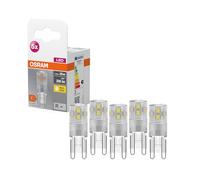 OSRAM Star PIN LED lamp, G9-Base Clear Glass,Warm White (2700K), 200 Lumen, 20W-Replacement, Non-dimmable, 5-Pack