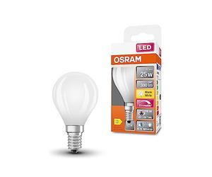 OSRAM Superstar+ Classic P Glfr 25 Led Lamp, E14, Mini Ball Shape, 2.2W, 300Lm, 2700K, Warm White Light, Reduced Blue Component, Low Eye Strain, Dimmable, Low Energy Consumption