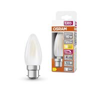 OSRAM Superstar dimmable LED lamp with Extra high Colour Rendering (CRI90), B22d-base Frosted Glass,Warm White (2700K), 470 Lumen, 40W-Replacement, dimmable, 1-Pack
