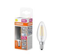 OSRAM Superstar dimmable LED lamp with Extra high Colour Rendering (CRI90), E14-base Filament Optics,Cold White (4000K), 470 Lumen, 40W-Replacement, dimmable, 1-Pack