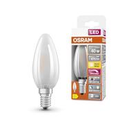 OSRAM Superstar dimmable LED lamp with Extra high Colour Rendering (CRI90), E14-base Frosted Glass,Warm White (2700K), 470 Lumen, 40W-Replacement, dimmable, 1-Pack