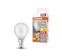 OSRAM Superstar dimmable LED lamp with Extra high Colour Rendering (CRI90), E14-base Frosted Glass,Warm White (2700K), 470 Lumen, 40W-Replacement, dimmable, 1-Pack